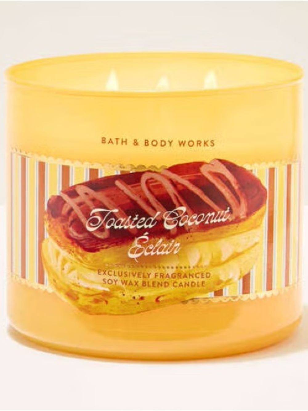 Bath & Body Works Toasted Coconut Éclair 3-Wick Candle - Yellow